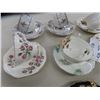 Image 3 : China - 11 Cup + Saucer Pairs & 1 Cream + Sugar Set ; Royce Roses, Anysley, Adderly, Vale, Stafford,