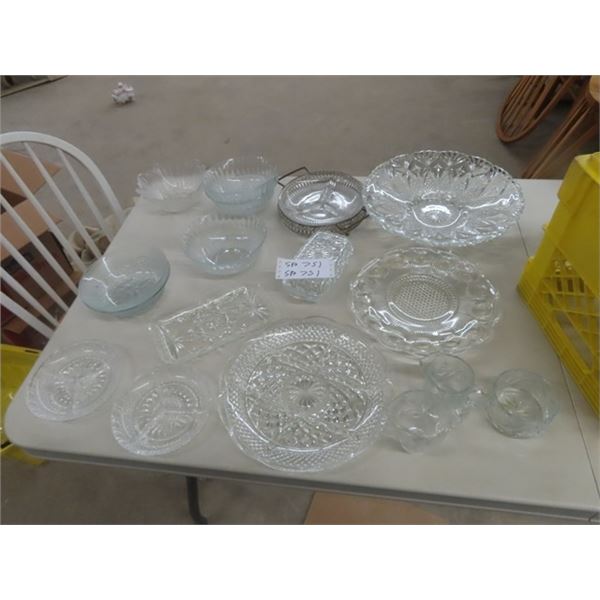 Clear Cut Glass, Serving Trays, Bowls, Dishes, plus more