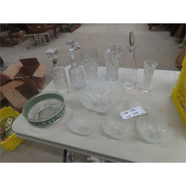 Vases, Decanter, Salad Bowl Set