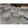 Image 7 : Plates, Tray, Cups, Tea Pot - some Vintage, some Modern - Swimerton, Royal Castle, Sedler, Corelle, 