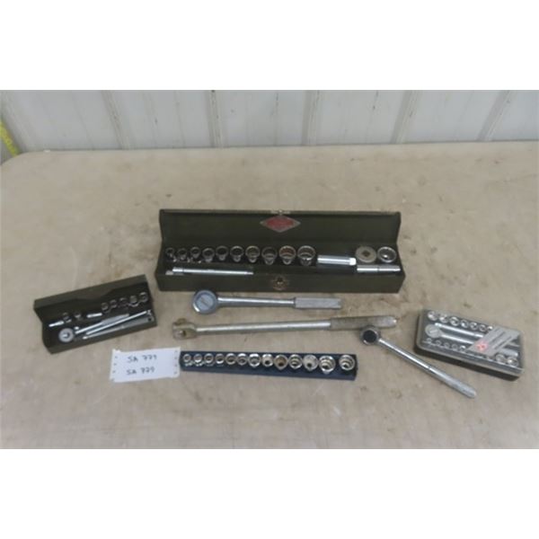 SK Imperial Socket Sets 1/4'' + 1/2'' Drive  , 25 Piece Tool Set, Metric Sockets in Tray 