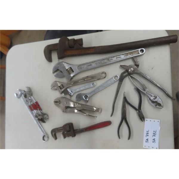 Pipe Wrench, Crescent Wrenches, Pliers, Wrenches 