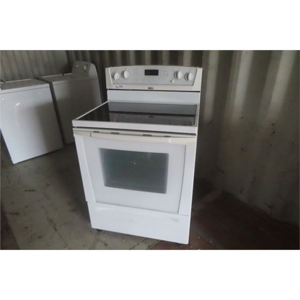 Whirlpool Glass Top 30'' Stove with Convection Oven Model GERC4110SQ