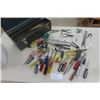 Image 1 : Assorted Screwdrivers, Snips, Pipe Cutter Scissors, Beach Tool Box, Measuring Tools 