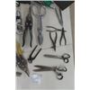 Image 5 : Assorted Screwdrivers, Snips, Pipe Cutter Scissors, Beach Tool Box, Measuring Tools 