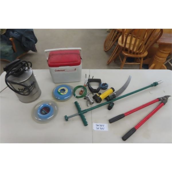 Yard Work Package - Hudson Sprayer, Dandelion Picker, Trimmer Line, Cutter, Cooker, Plus More 