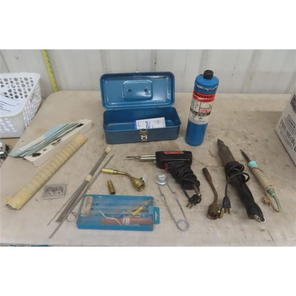 Propane Torch Kit in Metal Box , Soldering Irons, Jig, Stencil Kit 