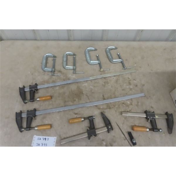 (2) 24'' Clamps (2) 6'' Clamps (4) 3'' C Clamps 