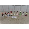 Image 1 : 9 Porcelain Aunt Jemima Salt + Pepper Shakers