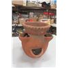 Image 3 : 2 Terra Cotta Items, Small 30" Chiminea + Planter