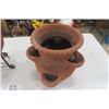 Image 4 : 2 Terra Cotta Items, Small 30" Chiminea + Planter