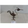 Image 1 : Crazy Metal Bird Art Piece with Stone Body - Approximately 12" Tall  - Hours of Fun ! 