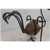 Image 3 : Crazy Metal Bird Art Piece with Stone Body - Approximately 12" Tall  - Hours of Fun ! 