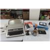 Image 1 : Panasonic R535 Portable Typewriter, Electrohome Digital Photo Frame, Olympus Camera, Donald Trump Bo