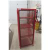 Image 1 : Rolling Fireworks Display Case with Glass Front Door + Metal Mesh with Key 24" x 25" x 64" 