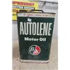 Image 2 : British American Autolene 2 Gal Oil Can, Wagner Brake Fluid Tin 1 Gal