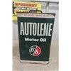 Image 3 : British American Autolene 2 Gal Oil Can, Wagner Brake Fluid Tin 1 Gal