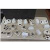 Image 1 : Large Assortment of Porcelain Light Fixtures + Lights