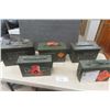 Image 1 : 5 Assorted Metal Ammunition Cans - Military, 3 Sizes