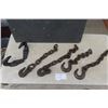 Image 1 : 4 Small Heavy Duty Chains with Single Hook , Pair of Tow Hooks, 3 Heavy Duty Tow Chains