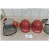 Image 1 : 3 Hard Helmets with Face Screen + Ear Protection