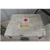 Image 2 : Military Battery on Backpack, CN First Aid Kit in Metal Box with Contents, Wooden First Aid Box- emp