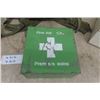 Image 5 : Military Battery on Backpack, CN First Aid Kit in Metal Box with Contents, Wooden First Aid Box- emp