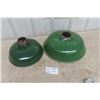 Image 2 : 2 Porcelain Light Shades: 14" + 18"