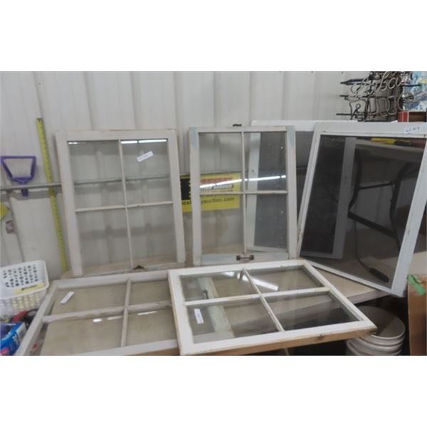 4 Window Panes + 2 Window Screens 24"×32"