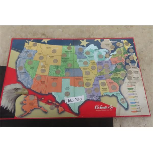 1 US LGE 50 States on Folding Nice Set Complete 