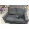 Image 1 : 2 Seat Dark Grey/Charcoal Love Seat Hide a Bed - Feet are Not Installed 