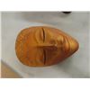 Image 4 : 3 Wood Tribal Style Masks, Porcelain Head 