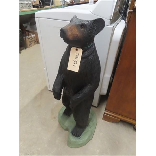 Fantastic Carved and Painted Bear Stands 37'' Tall 