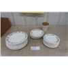 Image 1 : 21 pcs Dinner Set: Plates, Saucers, Salad Plates, Coffee Canister