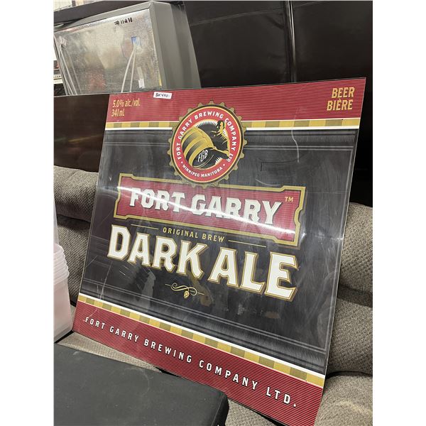 Fort Garry Dark Ale + Fort Garry Pale Ale Plastic Signs 42"×42"