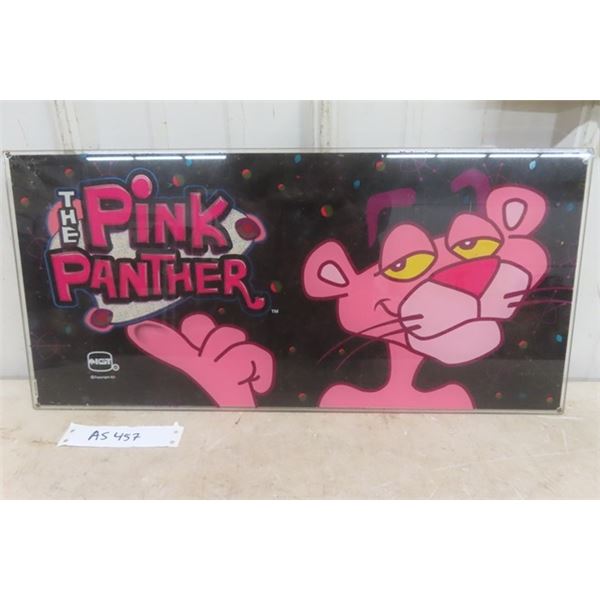 Vintage Pink Panther Video? Game Back Glass Translucent 9.5"×20.5"