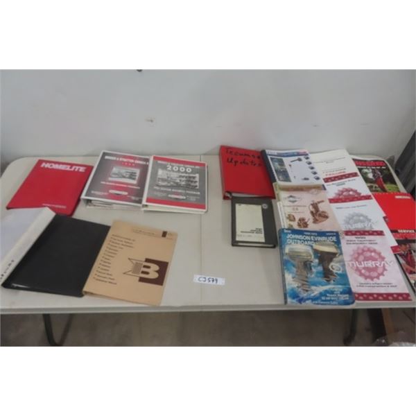 Assorted Manuals ; Briggs + Stratton, Jonsered, Murray Snow Equipment + Much More