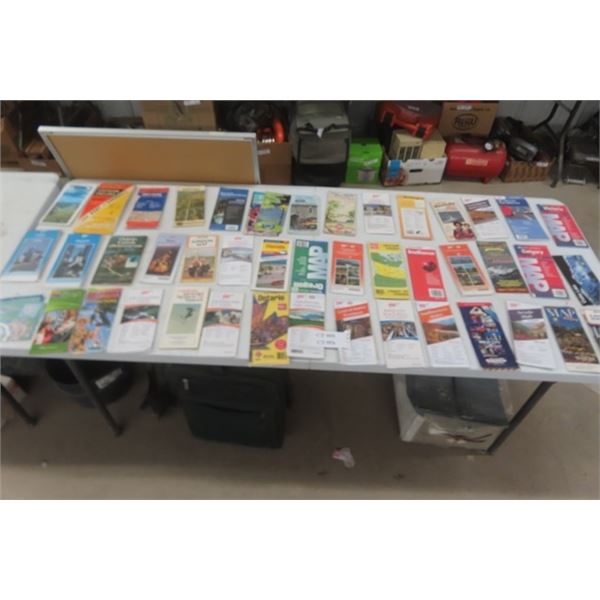 Assorted Travel Maps + Brochures ; Canada, USA + some Europe