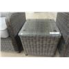 Image 4 : 3 pc Wicker Set ; 2 Chairs & Stand - Nice Condition 