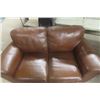 Image 3 : Leather Couch 63" Wide