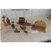 Image 1 : Wood CArved Ornaments ; Bear, Bird, Cabin, plus more