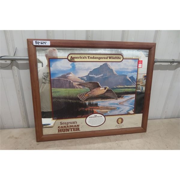 Seagrams Peregrine Falcon Bar Mirror 25  x 31  