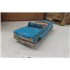 Image 3 : Pressed Tin 1950's Ford convertible Friction Toy - Haji Japan 8" Long