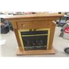 Image 1 : Electric Fireplace with Oak Mantle 14" x 40" x 43" 