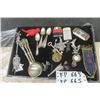 Image 1 : Tray of Miscellaneous Jewelry, Lighter, Cutlery, plus more