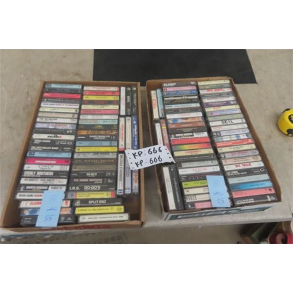 107 Music Cassettes + Tapes - Mainly Rock n Roll ; Billy Idol, Elvis, Mic Jagger, Rod Stewart, Prism