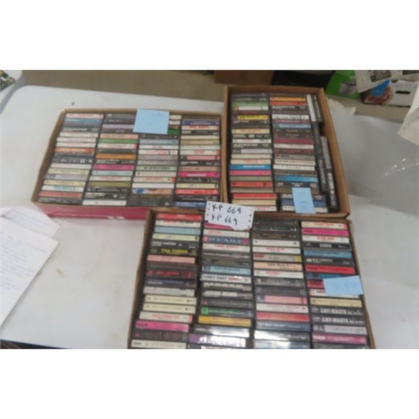 176 Music Cassette Tapes - Lots of Rock ; Tina Turner, Chicago, Jeff Healey, Corey Heart, Mic Jagger