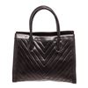 Image 1 : Chanel Black Leather Double Handle Tote Bag