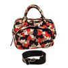 Image 1 : Prada Red Multicolor Canvas Zip Around Small Satchel Bag