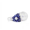 Image 3 : 14k Sapphire and Pearl Ring